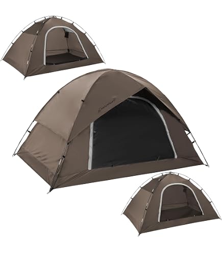 Tenda Da Campeggio Pop-up 4 Stagioni Per 4 Persone – Impermeabile, Antivento, Doppio Strato – Per Spiaggia E Hiking