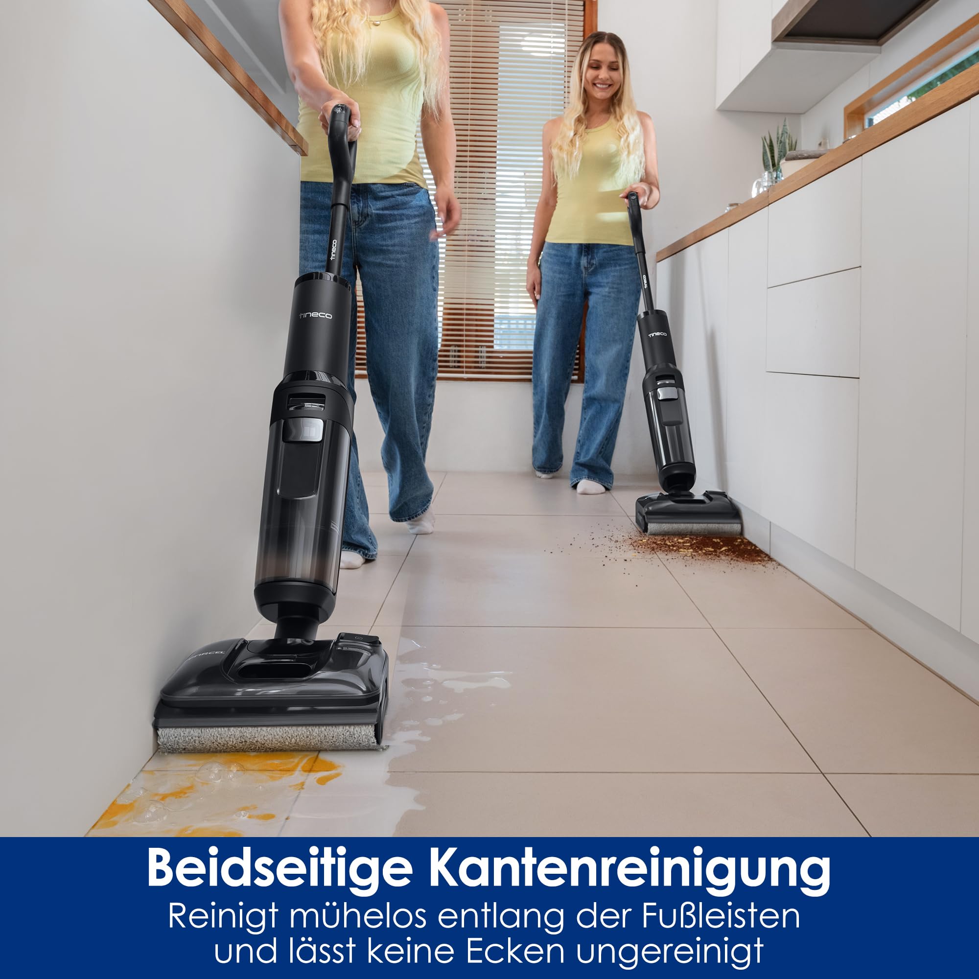 Tineco FLOOR ONE Switch S7 Stretch Nass Trockensauger & Akkusauger Set 5-in-1, FlashDry Selbstreinigung, DualBlock Anti-Tangle, 50 Min Laufzeit 22kPa Multifunktionaler Bodenreiniger für das Ganze Haus 7