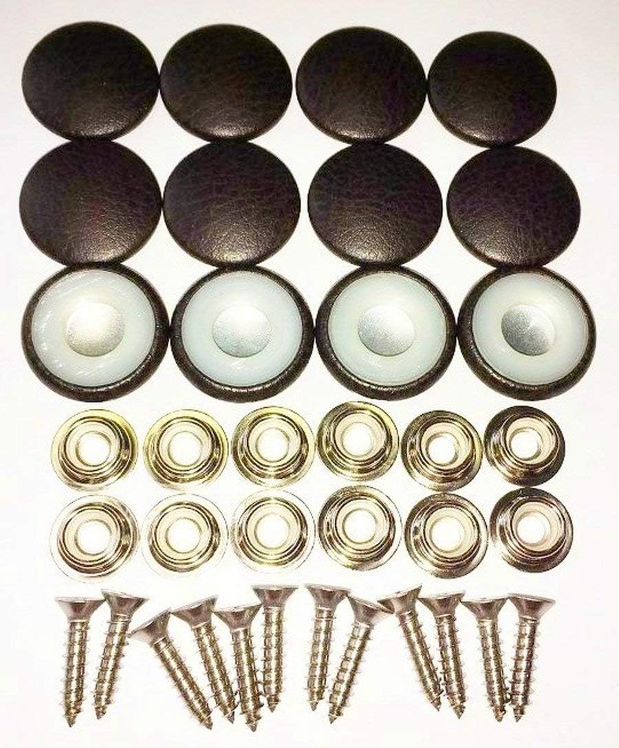 Set Of 12 Dura Snap Upholstery Buttons Dark Espresso Vinyl