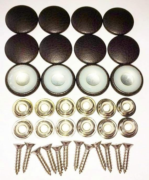 Set Of 12 Dura Snap Upholstery Buttons Dark Espresso Vinyl (303/4
