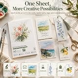 LUFEEMGA 40 Sheets A5 Watercolour Paper 300gsm 140lb Cold Pressed uter view 6