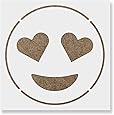 Amazon.com: Emoji Heart Eyes Stencil Template - Reusable Stencils for ...