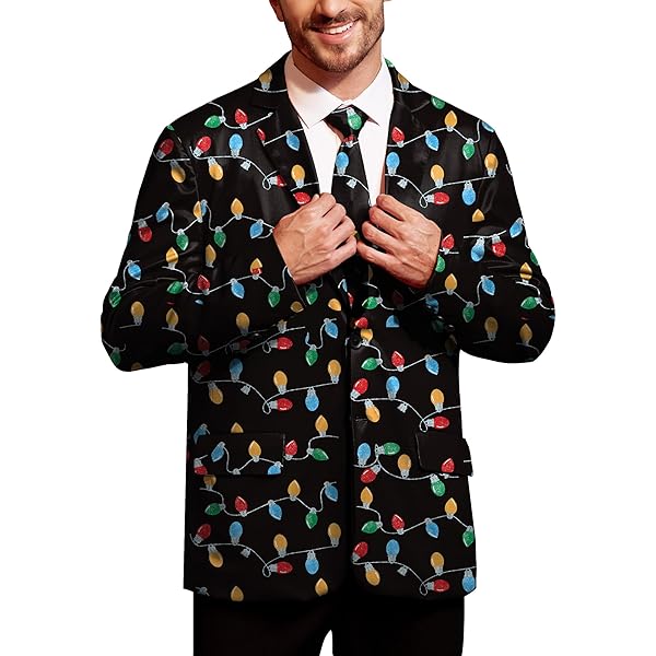 thumbnail image 2 of Dec. 25Th | Jackets & Coats | Dec 25th Ugly Christmas Sport Coat Jacket Blazer Reindeer Drinking Split Size M 2 of 12