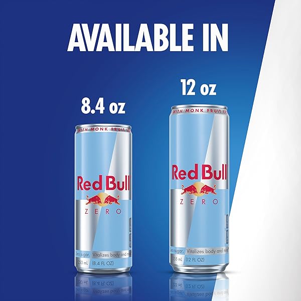 RED BULL ZERO ENERGY DRINK, 8.4 FL. OZ., WITH 80MG CAFFEINE, TAURINE & B VITAMINS, PACK OF 4 CANS