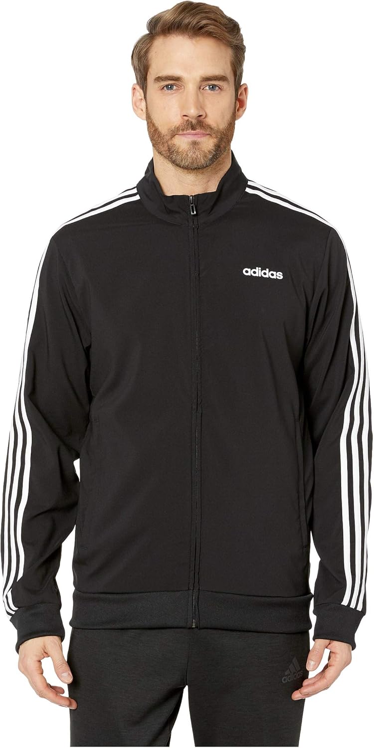 adidas originals three stripe track jacket in black