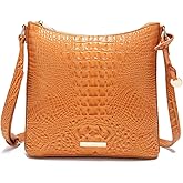 Makcr Joacbv Shoulder Crocodile Flat Handbags for Women trendy Ladies Shoulder Bag Embossed Pattern Leather Crossbody Purse
