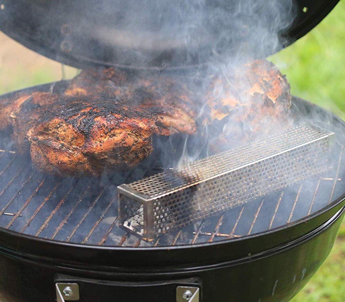 Up to 5 Hours Smoking Works with Pellets and Wood Chips Cold & Hot