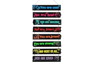 Maitys Game Room Decor for Boys Bedroom, Inspirational Wall Decoration, Wood Gaming Room Decor for Boys Playroom, Christmas Hanging Plaques Signs for Teen Gamer Bedroom