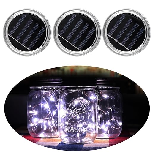 Decorative Mason Jar Lids With Light Cloud Castle Solar Mason Jar