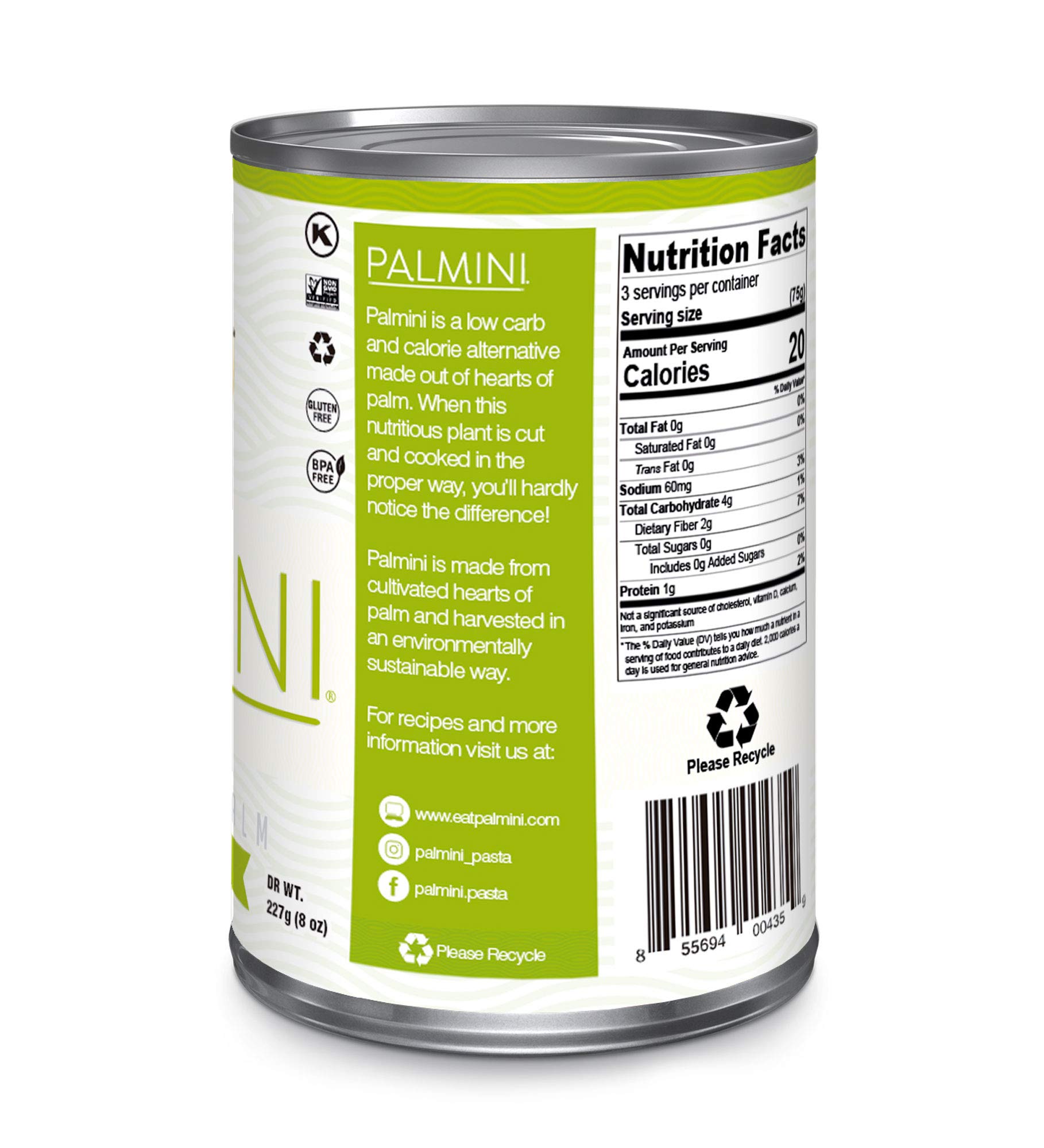 Palmini Linguine Pasta | Low-Carb, Low-Calorie Hearts of Palm Pasta | Keto, Gluten Free, Vegan, Non-GMO | As seen on Shark Tank | (14 Ounce - Pack of 6)