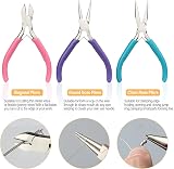 CoKeeSun 5 Pcs Plier Set Jewellery Making Tools Chain Nose Round Nose Diagonal view 3
