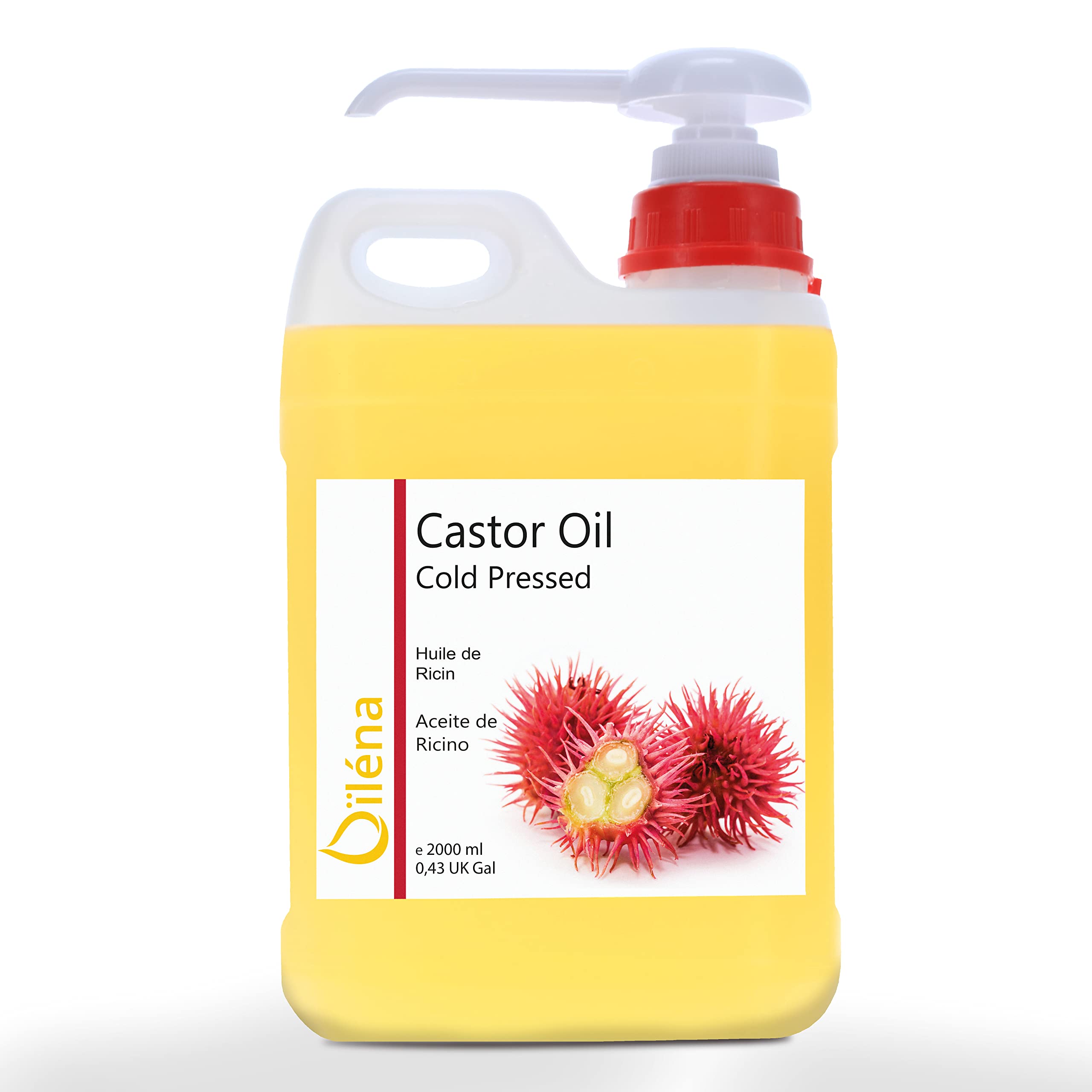 Cold Pressed Organic Castor Oil Eyelash Growth Cuticle Care Oil Hair Growth Hair Loss Serum 100% Natural Vegan 2000 ml Beard Oil