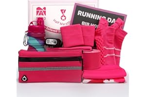 Running Gift Box - 13 Runner Essentials Kit With Belt, Headlamp, Kinesiology Tape, Folding Water Cup & More - Marathon Traini