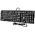 TOMOKO Mechanical Gaming Keyboard, Water Resistant Gaming Keyboard with Blue Switch for Gamers, Anti-ghosting Keyboard (Black, 104 Key)
