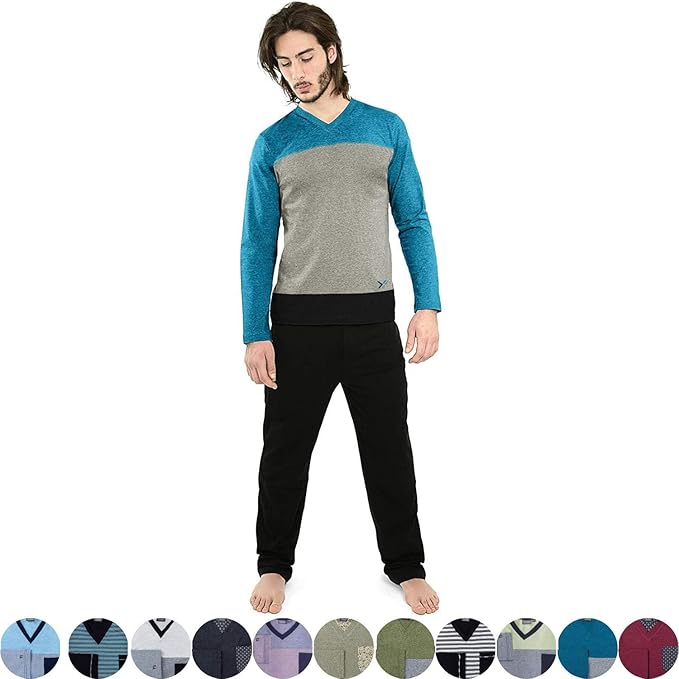 Yugo Sport Pajama Set Mens Sleepwear Cotton Knit Lounge wear Pajamas Amazon.ca Clothing