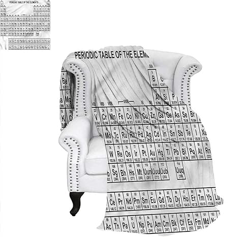 Amazon Com Allmill Periodic Table Travel Throw Blanket