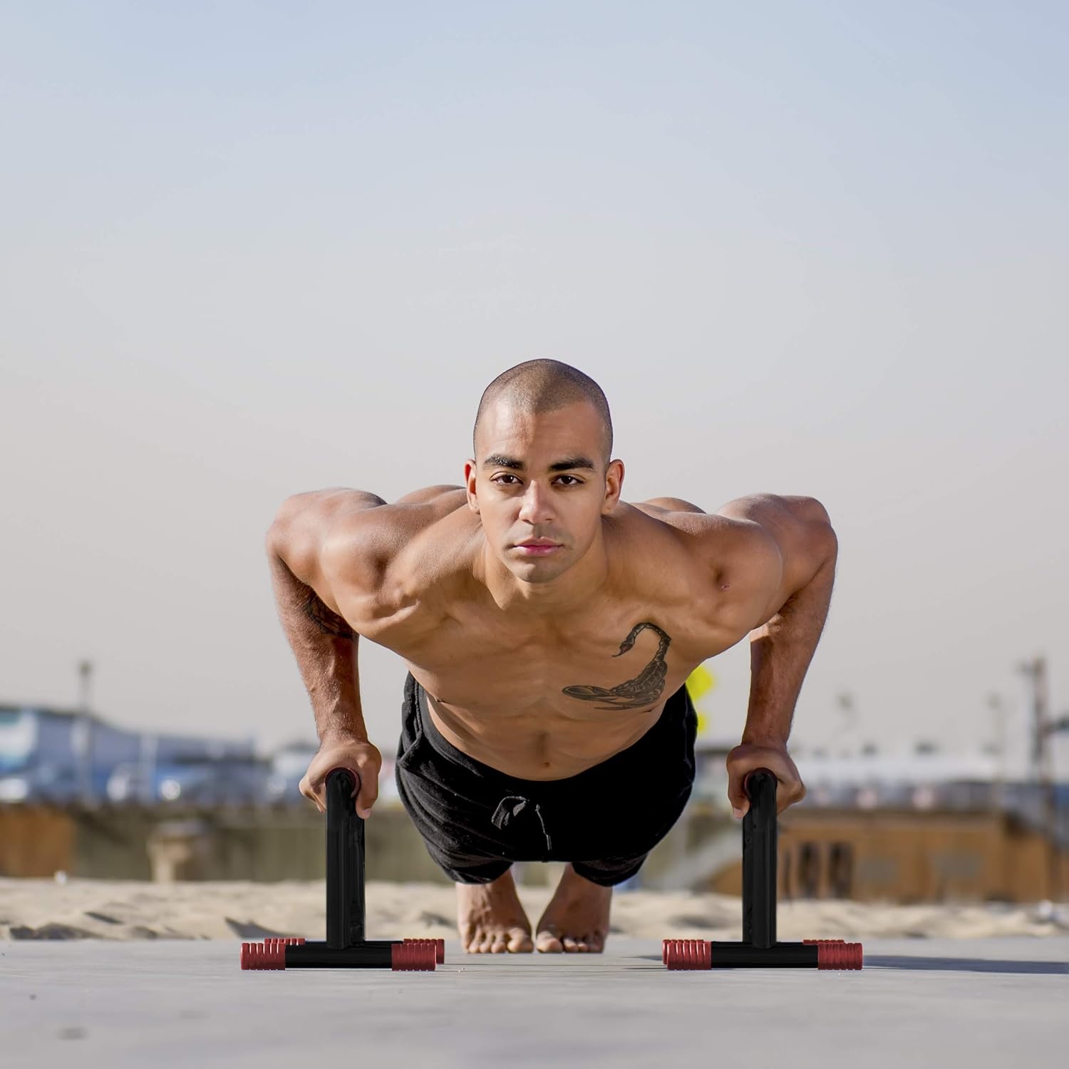Rubberbanditz Parallettes Push Up & Dip Bars | Lightweight, Non-Slip Parallete Stand for Crossfit, Gymnastics, Bodyweight Training Workouts : Sports & Outdoors