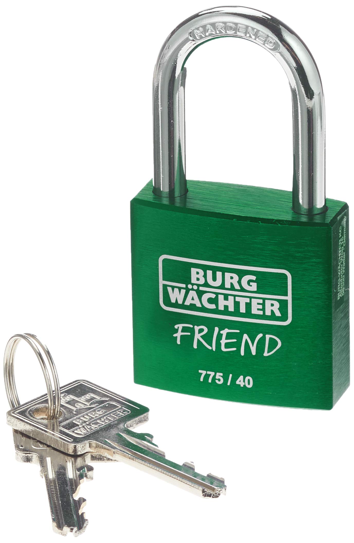 BURG-WÄCHTER Cylinder Padlock 775 40 Friend 35 Green, Aluminium, Green