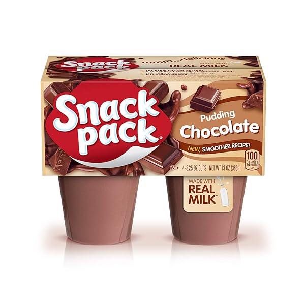 SNACK PACK PIE PUDDING CUPS, CHOCOLATE, PACK OF 4,13 OUNCE