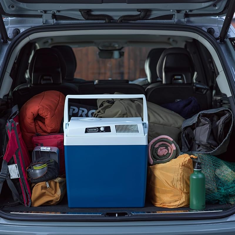 ME24 Glacière électrique portable, 23 litres, 12 V et 230 V pour voiture, camion, camping-car, bateau et prise de courant
