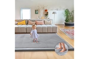 Mallify Ultra Soft 1.3" Thick Baby Play Mat for Floor, Extra Large Velvet 79"x59" Playpen Mat, Baby-Safe & Non-Slip Tummy Tim