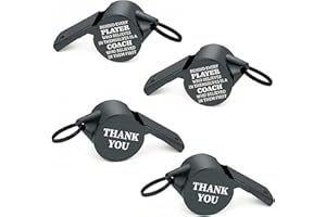Stainless Steel Whistle Lanyard for Coach, 4 Pack, Inspirational Hockey Coach Gifts, Behind Every Player is a Coach Who Belie