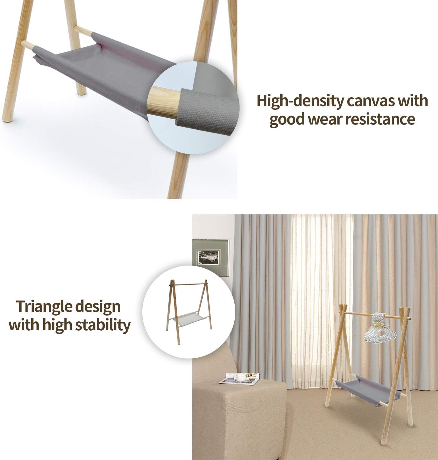 aleawol Dog Clothes Rack Pets Garment Racks Wooden Pet Clothes Drying