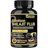 NATURE TARGET Shilajit | Shilajit for Men & Women | Fulvic Acid & Trace Minerals | 500mg Maximum Potency Better Than Shilajit Resin | 120 Capsules