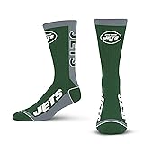 For Bare Feet NFL NEW YORK JETS MVP Crew Sock Team
