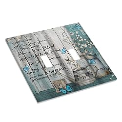 Vintage Teal Butterfly Inspirational Quotes Wood