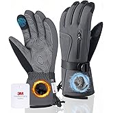 GXCROR Winter Gloves for Men & Women, Waterproof Touchscreen Ski Gloves with 3M Thinsulate -22°F Warmth, Windproof Cold Weather Gloves for Skiing, Cycling, Camping