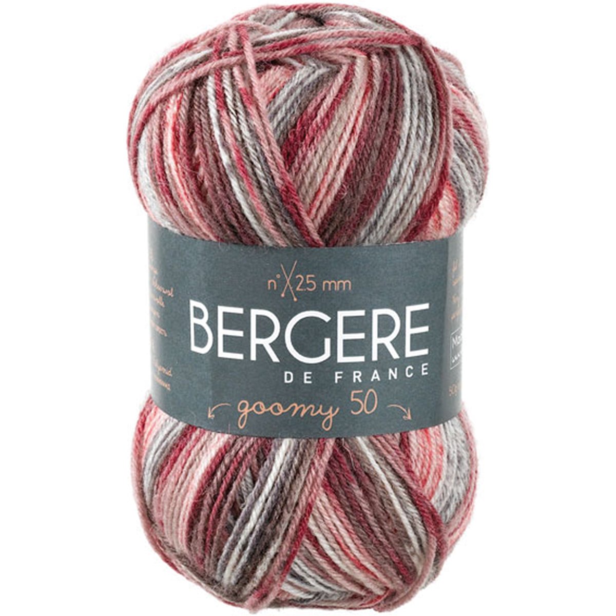 bergère de france Goomy 50 IMPRIM Rose Wool Sock Yarn 6 x 6 x 6