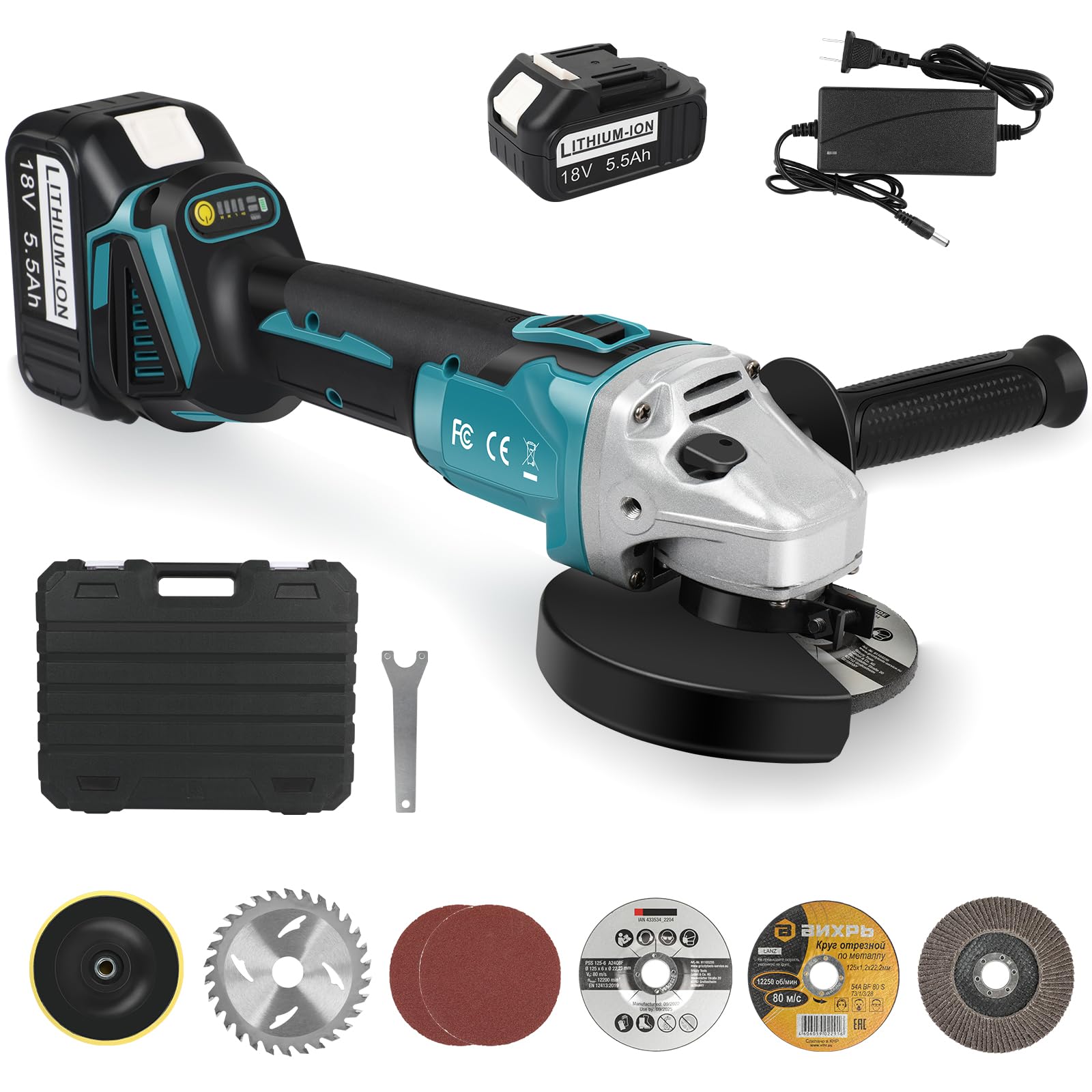 Mua ARyee Cordless Angle Grinder Kit, 4-1/2 Inch Power Angle Grinder ...