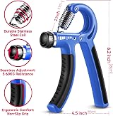 FitBeast Grip Strengthener 5 Pack Adjustable Forearm Hand Grips Kit view 2