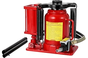 TrailBlaze Heavy Duty Low Profile Air Hydraulic Bottle Jack – 20 Ton Capacity, Dual Pneumatic & Manual Pump, Welded Leak-Proo
