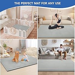 Baby Play Mat for Floor,1.3" Thick Memory foam