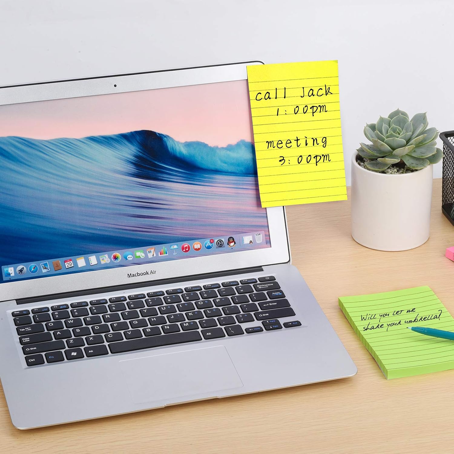 ZCZN Lined Sticky Notes, 98mm x 150mm, 600 Sheets, 100 Sheets/Pad, White, Ideal for Desk Office, School and Memos - Image 5