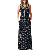 AUSELILY Women's Summer Sleeveless Loose Maxi Dress Casual Long Dresses with Pockets 2026 New