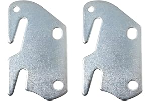 JJHXSM 2pcs Iron Bed Frame Hooks Wooden Bed Rail Hook Plates 3.8x2.3x0.08 Inches for Headboard Replacement Hanging Piece