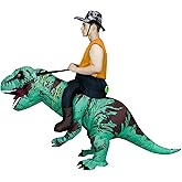QNRMS Inflatable Dinosaur Costumes for Adult T-REX Ride on Halloween Costume Funny Dino Blow up Costume