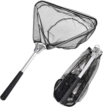 Amazon Keepjoy 玉網 折りたたみ タモ網 たも網 コンパクト 鮎ダモ ランディングネ 漁網 釣りをする 超軽量 捕魚ざお 魚をとる すくい網 短いハンドル 携帯便利 漁具 Keepjoy ネットアクセサリー