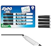EXPO Low Odor Dry Erase Markers, Fine Tip, Black, 4 Count - Home Organization, Study Supplies