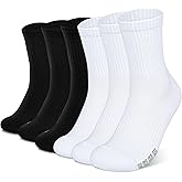 HIKERHEAVENLAR 6-Pair Cushion Sports Socks Men Women Running Sock Breathable Anti-blister Tennis Hiking Cycling Basketball