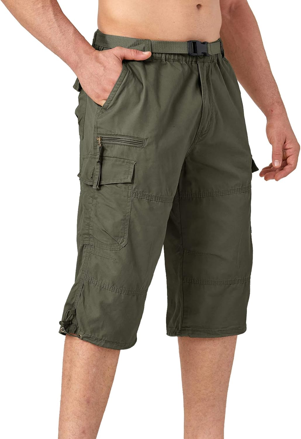 cargo shorts with elastic waistband