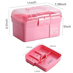 Kinsorcai 11'' Plastic Storage Box with Removable