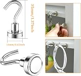 MIN CI 16pcs Strong Magnetic Hooks 16mm Neodymium 22lb Heavy Duty view 2
