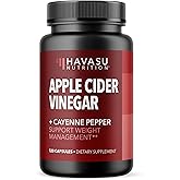 Apple Cider Vinegar Capsules with Cayenne Pepper for Digestive Health Support - 500mg ACV and 20mg Capsicum Annuum - Easy-to-Take, Unflavored Pills - 120 Count - Vegan, Non-GMO - 4 Month Supply