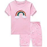 Little Hand Pajamas for Girls Dinosaur Short Sets Kids Cotton Unicorn Sleepwear Toddler Pjs Summer Clothes Shirt