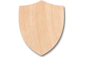 UFN HENRIK CUTOUT Handcrafted Wooden Shield - Ideal for Wooden Shield Craft Projects - High-Quality Wood Shield Unfinished for Customization and Decoration (5mm Plywood, 16")