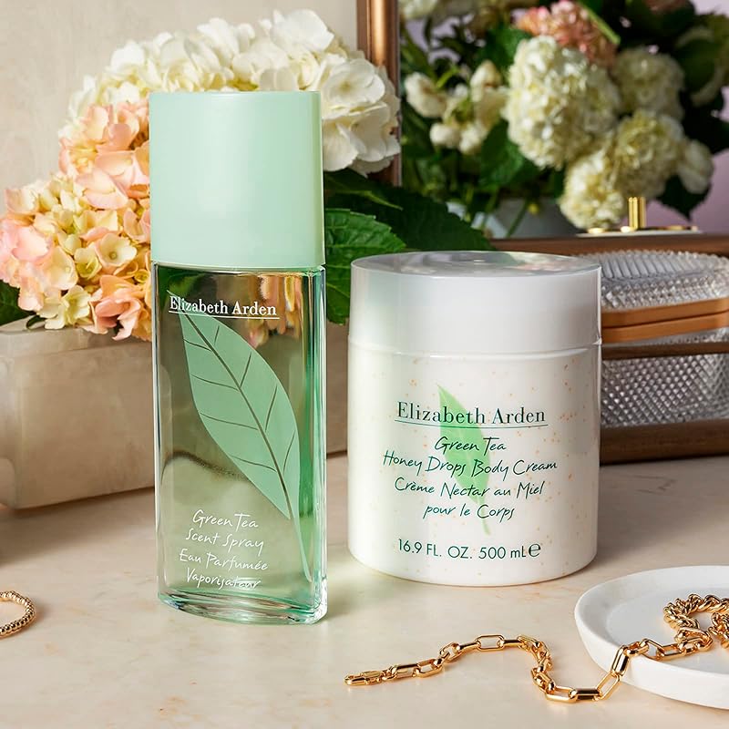 Elizabeth arden green tea fine fragrance mist, spray de fragrância corporal para mulheres, aroma fresco e frutado, 236 ml